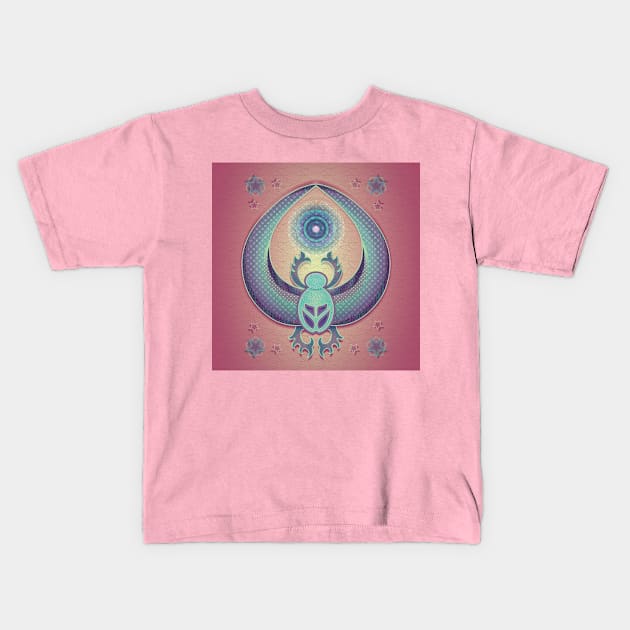 Scarab at Dusk Kids T-Shirt by TrishAbyss